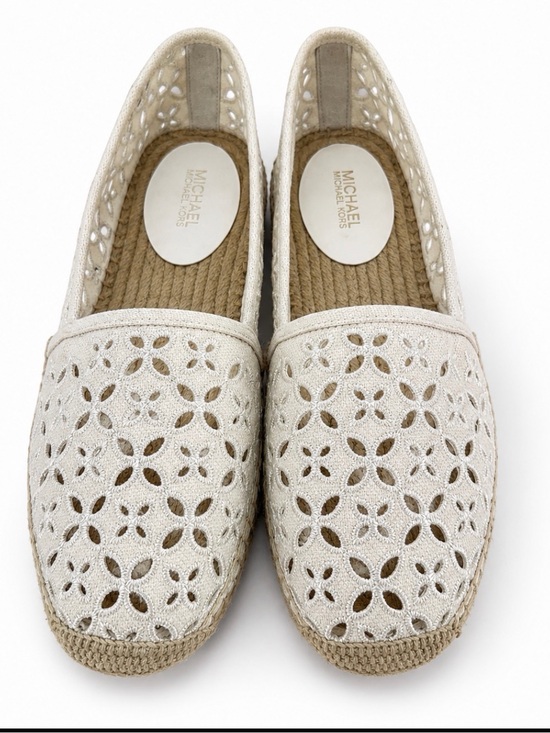 Michael Kors Shoes - Michael Kors Cream Laser-Cut Espadrille Slip-Ons